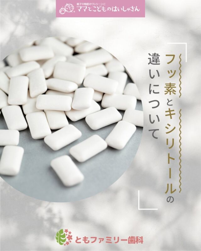 こんにちは！
ともファミリー歯科です😊

フッ素とキシリトールの違いをご存知ですか？

虫歯予防について画像にまとめました✨
ぜひ、画像をスワイプしてチェックして下さい🌿

間食をキシリトールに置き換えたり、
定期的に歯科医院でフッ素を塗布し、
しっかり虫歯を予防しましょう🦷

⬇️HPもぜひご覧下さい⬇️
https://www.tomo-dent.com/

#歯科医院　#求人　#大阪府　#大阪市　#ともファミリー歯科　#歯科助手　#口腔習慣　#口腔機能　#マルチブラケット装置　#マウスピース　#インプラント矯正　#外科的矯正 #フッ素 #キシリトール